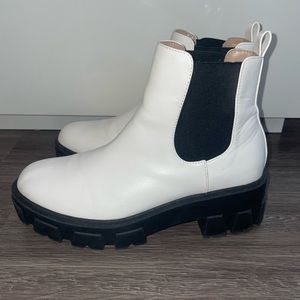 White Chelsea Boots